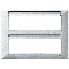 PLANA-PLACCA 14M (7+7) TECNOPOL.ARGENTO OPACO - VIMAR 14690.20 product photo