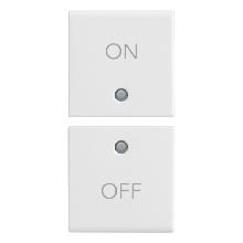 DUE MEZZI TASTI 1M SIMBOLI ON/OFF BIANCO - VIMAR 14751.1 - VIMAR 14751.1 product photo