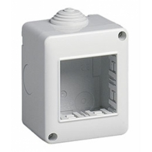CONTENITORE DA PARETE IP40 2 MODULI GRIGIO PER SERIE PLANA ARKE EIKON - VIMAR 14802 product photo