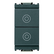PULSANTI DUE 1 POSTO NO 10A SERIE IDEA GRIGIO - VIMAR 16121 product photo