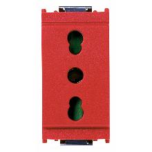 IDEA-BIPRESA 2P+T 16A ROSSO - VIMAR 16203.R - VIMAR 16203.R product photo