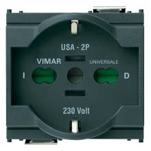 Presa 2P+T Vimar Idea 16A Universale Grigio 16210 - VIMAR 16210 product photo