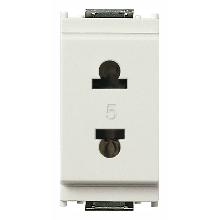 IDEA-PRESA 2P 15A USA+EU SPIN.4,8MM BIANCO - VIMAR 16233.B product photo