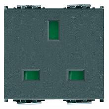 IDEA-PRESA SICURY 2P+T 13A INGLESE GRIGIO - VIMAR 16260 - VIMAR 16260 - VIMAR 16260 product photo