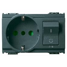 IDEA-PRESA 2P+T 16A SHUKO+MGN 1P+MN C16 3KA 3M GRI - VIMAR 16276 product photo