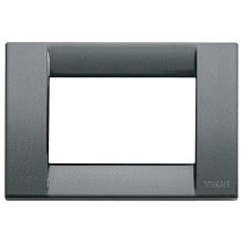 IDEA-PLACCA 3P METAL ANTRACITE - VIMAR 16733.23 - VIMAR 16733.23 product photo
