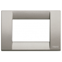 PLACCA CLASSICA 3 MODULI COLORE TITANIO METAL SERIE IDEA - VIMAR 16733.24 product photo