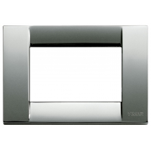 PLACCA CLASSICA 3 MODULI COLORE CROMO SERIE IDEA - VIMAR 16733.36 product photo