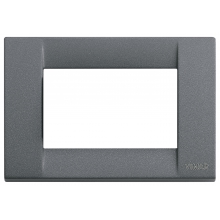 PLACCA 3 POSTI COLORE METAL ARDESIA SERIE IDEA - VIMAR 16733.46 product photo