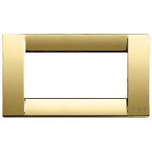 IDEA-PLACCA 4P.METALLO ORO LUCIDO - VIMAR 16734.32 - VIMAR 16734.32 product photo
