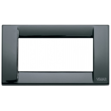 PLACCA 4 POSTI METALLO COLORE NERO SERIE IDEA - VIMAR 16734.11 product photo