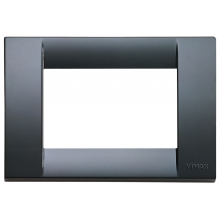 PLACCA 3 POSTI TECNOPOLIMERO COLORE GRIGIO GRAFITE SERIE IDEA - VIMAR 16743.15 product photo