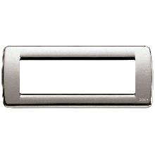 IDEA RONDO'-PLACCA 6M METAL NICHEL - VIMAR 16756.34 - VIMAR 16756.34 product photo