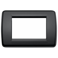 PLACCA 3 MODULI TECNOPOLIMERO NERO SERIE IDEA - VIMAR 16763.16 product photo