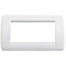Placca Rondo' 4 Moduli Vimar Idea Bianco Brillante - VIMAR 16764.01 product photo