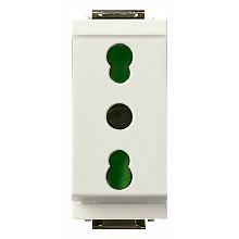 IDEA-BIPRESA 2P+T 16A MOD.RIDOTTO BIANCO - VIMAR 17033.B - VIMAR 17033.B product photo