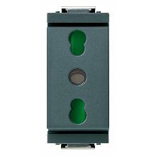 IDEA-BIPRESA 2P+T 16A MOD.RIDOTTO GRIGIO - VIMAR 17033 - VIMAR 17033 product photo