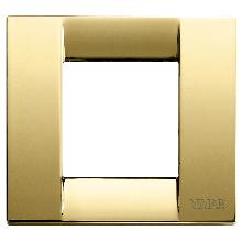 IDEA CLASS-PLACCA 1/2M RID.METAL ORO LUCIDO - VIMAR 17092.32 - VIMAR 17092.32 product photo