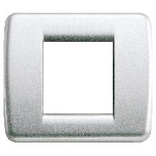 IDEA RONDO'-PLACCA 1/2M RID.METAL ARGENTO METALL. - VIMAR 17093.21 - VIMAR 17093.21 product photo