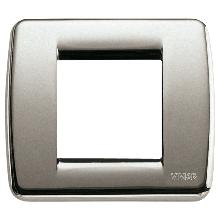 IDEA RONDO'-PLACCA 1/2M RID.METAL NICKEL SPAZZOL. - VIMAR 17093.34 product photo