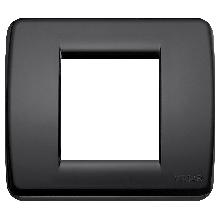 IDEA RONDO'-PLACCA 1/2M RID.TECNOPOL.NERO - VIMAR 17098.16 - VIMAR 17098.16 product photo