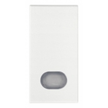 TASTO INTERCAMBIABILE 1 MODULO CON DIFFUSORE ILLUMINABILE BIANCO - VIMAR 19026.B product photo