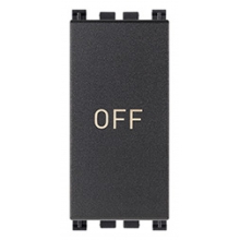 PULSANTE ARKE' 1 PULSANTE NO+NC 10A SIMBOLO OFF GRIGIO - VIMAR 19056.33 product photo