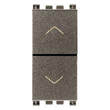 DUE PULSANTI INTERBLOCC. NO+NO 10A METAL - VIMAR 19062.M - VIMAR 19062.M product photo