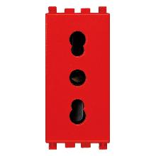 PRESA 2P+T 16A P17/11 ROSSO - VIMAR 19203.R - VIMAR 19203.R product photo
