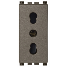 PRESA ARKE' 2 PULSANTI + T 16A P17/11 METAL - VIMAR 19203.M product photo