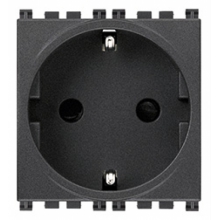 PRESA SICURY 2P+T 16 A 250 V~ STANDARD TEDESCO, GRIGIO - 2 MODULI - VIMAR 19208 product photo
