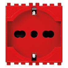 PRESA 2P+T 16A UNIVERSALE ROSSO - VIMAR 19210.R product photo