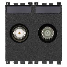 PRESA TV-RD-SAT DIRETTA 2 USCITE GRIGIO - VIMAR 19302.01 - VIMAR 19302.01 product photo