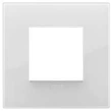 PLACCA ARKE' CLASSIC 2 MODULI TECNOPOLIMERO REFLEX GHIACCIO T.LOOK - VIMAR 19642.B66 product photo