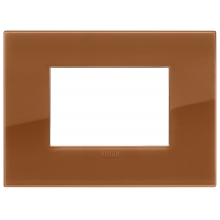 PLACCA ARKE' CLASSIC 3 MODULI TECNOPOLIMERO REFLEX CARAMEL - VIMAR 19653.62 product photo