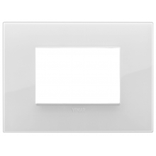 PLACCA CLASSIC 3 MIODULI TECNOPOLIMERO REFLEX GHIACCIO TOTAL LOOK - VIMAR 19653.B66 product photo