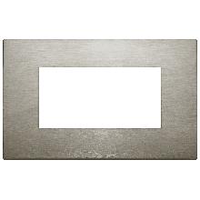 ARKE'-PLACCA CLASSIC 4M METAL.ACCIAIO SPAZZOLATO - VIMAR 19654.08 - VIMAR 19654.08 product photo