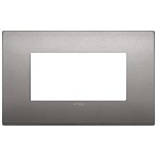 ARKE'-PLACCA CLASSIC 4M METAL.NICHEL NERO - VIMAR 19654.10 - VIMAR 19654.10 - VIMAR 19654.10 product photo