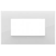PLACCA CLASSIC 4 MODULI TECNOPOLIMERO REFLEX GHIACCIO - VIMAR 19654.66 product photo