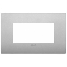 PLACCA ARKE' CLASSIC 4 MODULI TECNOPOLIMERI SILVER MATT - VIMAR 19654.79 product photo