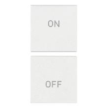 DUE MEZZI TASTI 1M SIMBOLI ON/OFF BIANCO - VIMAR 19751.1.B - VIMAR 19751.1.B product photo
