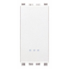 PULSANTE 1P NO 10 A 250 V~ ILLUMINABILE TASTO SOSTITUIBILE BIANCO - VIMAR 20008.B product photo