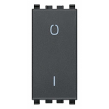 INTERRUTTORE 2P 16 AX 250 V~ ILLUMINABILE TASTO SOSTITUIBILE GRIGIO - VIMAR 20015 product photo