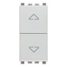 PULSANTI DUE INTERBLOCCATI 1P NO + 1P NO 10 A 250 V~ CON FRECCE DIREZIONALI NEXT - VIMAR 20062.N product photo