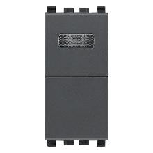 EIKON-PULS.1P NO 10A+SPIA BIANCA GRIGIO - VIMAR 20068.B - VIMAR 20068.B product photo