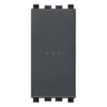 INTERRUTTORE EIKON 1P 16 AX 250 V~ ASSIALE ILLUMINABILE TASTO SOSTITUIBILE GRIGIO - VIMAR 20101 product photo