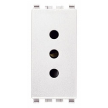 PRESA SICURY 2P+T 10 A 250 V~ STANDARD ITALIANO TIPO P11 BIANCO - VIMAR 20201.B product photo