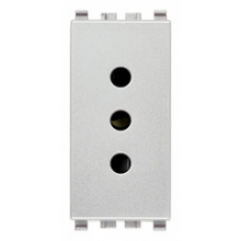 PRESA SICURY 2P+T 10 A 250 V~ STANDARD ITALIANO TIPO P11 NEXT - VIMAR 20201.N product photo