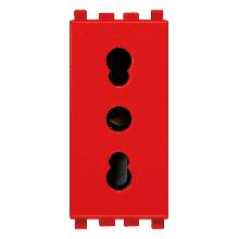 EIKON-PRESA 2P+T 16A BIPASSO ROSSO - VIMAR 20203.R - VIMAR 20203.R product photo