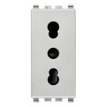 BPRESA SICURY 2P+T 16 A 250 V~ STANDARD ITALIANO TIPO P17/11 NEXT - VIMAR 20203.N product photo